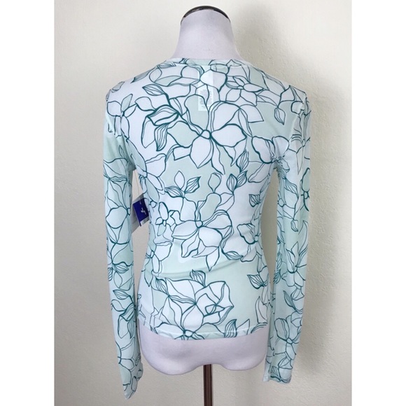 NWT Joy Lab Sheer Floral Long Sleeve Shirt - Picture 4 of 7